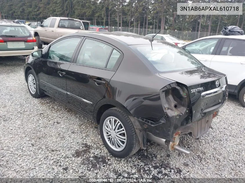 3N1AB6APXAL610718 2010 Nissan Sentra 2.0S