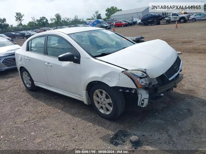 2010 Nissan Sentra 2.0Sr VIN: 3N1AB6APXAL644965 Lot: 40061795