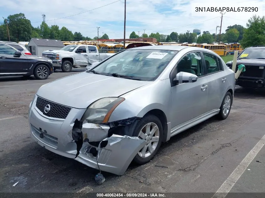 2010 Nissan Sentra 2.0Sr VIN: 3N1AB6AP8AL678290 Lot: 40062454