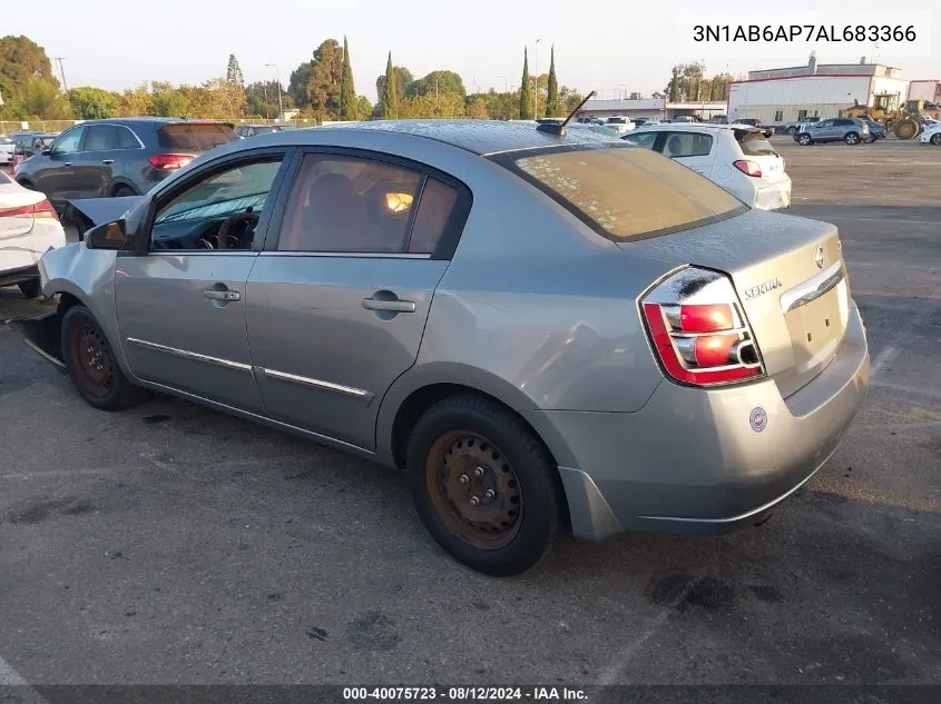 2010 Nissan Sentra 2.0Sl VIN: 3N1AB6AP7AL683366 Lot: 40075723