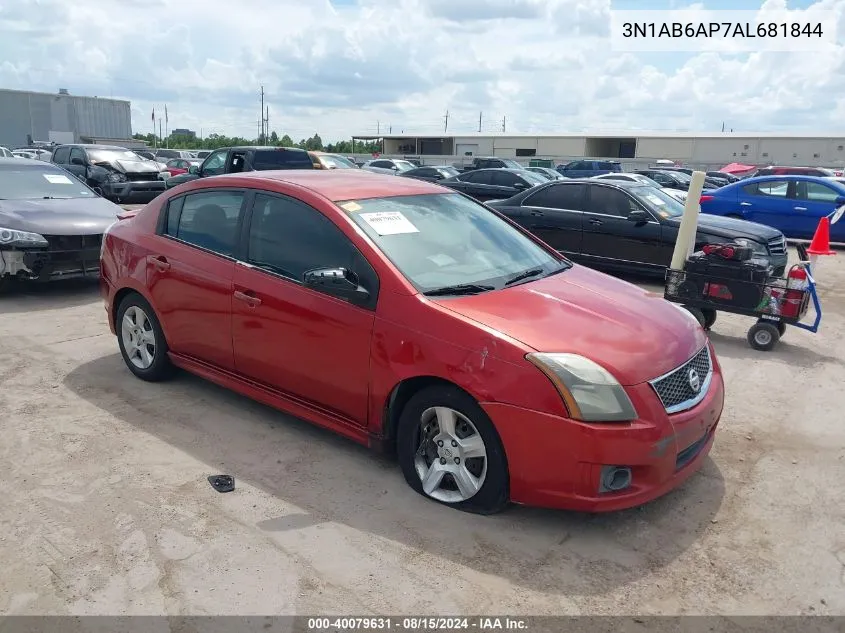 2010 Nissan Sentra 2.0Sr VIN: 3N1AB6AP7AL681844 Lot: 40079631