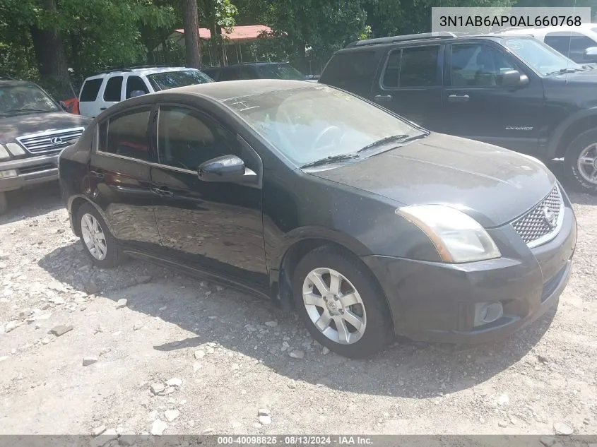 2010 Nissan Sentra 2.0Sr VIN: 3N1AB6AP0AL660768 Lot: 40098825