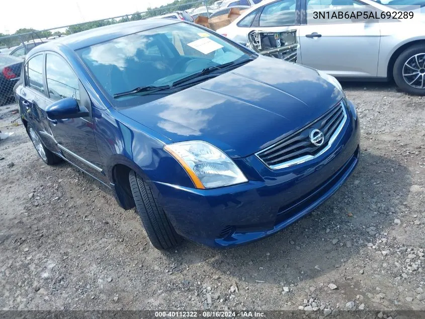 2010 Nissan Sentra 2.0S VIN: 3N1AB6AP5AL692289 Lot: 40112322