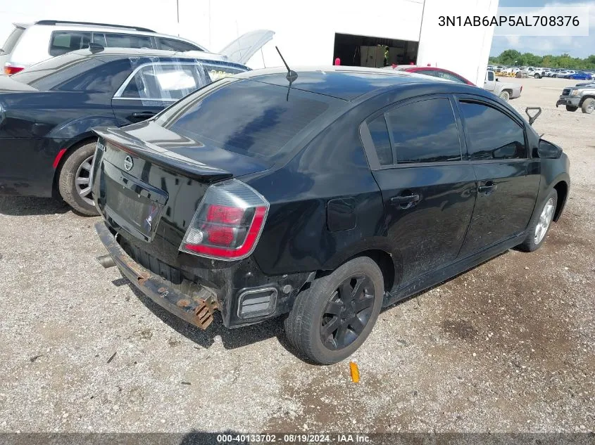 2010 Nissan Sentra 2.0Sr VIN: 3N1AB6AP5AL708376 Lot: 40133702