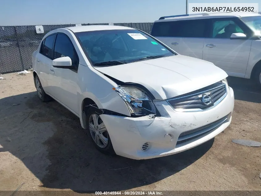 2010 Nissan Sentra 2.0/2.0S/Sr/2.0Sl VIN: 3N1AB6AP7AL654952 Lot: 40145944