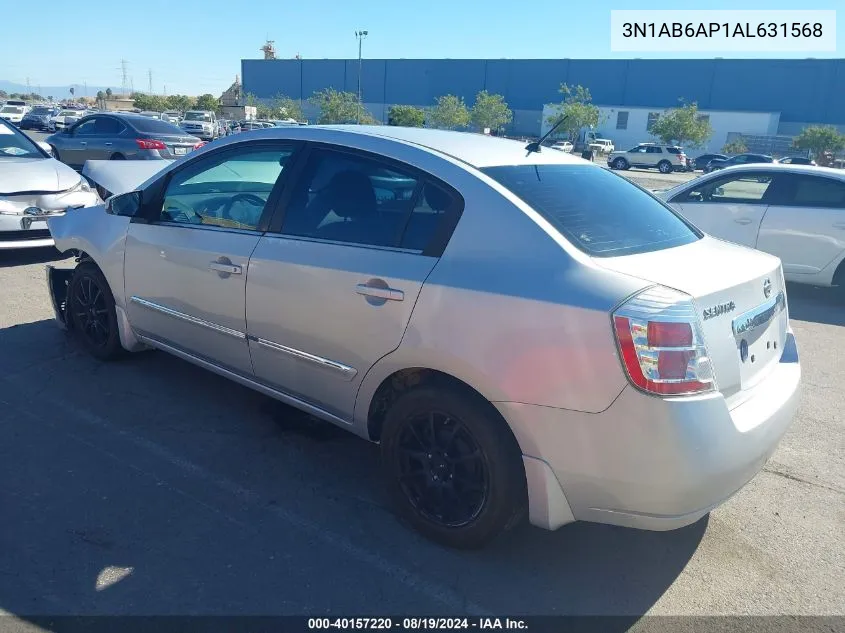 2010 Nissan Sentra 2.0S VIN: 3N1AB6AP1AL631568 Lot: 40157220