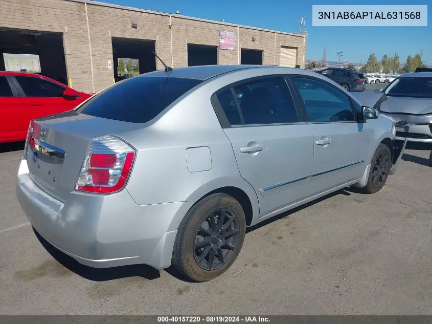 2010 Nissan Sentra 2.0S VIN: 3N1AB6AP1AL631568 Lot: 40157220