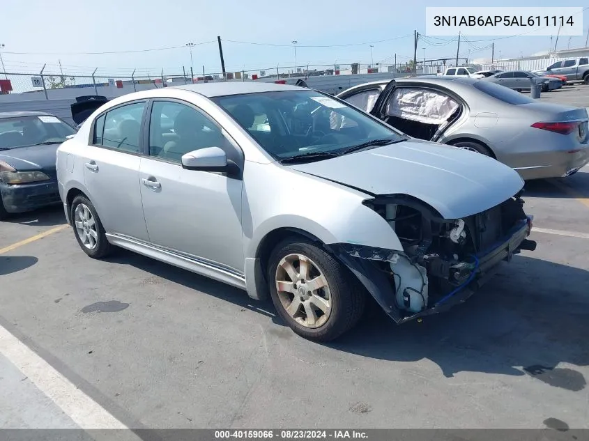 2010 Nissan Sentra 2.0Sr VIN: 3N1AB6AP5AL611114 Lot: 40159066