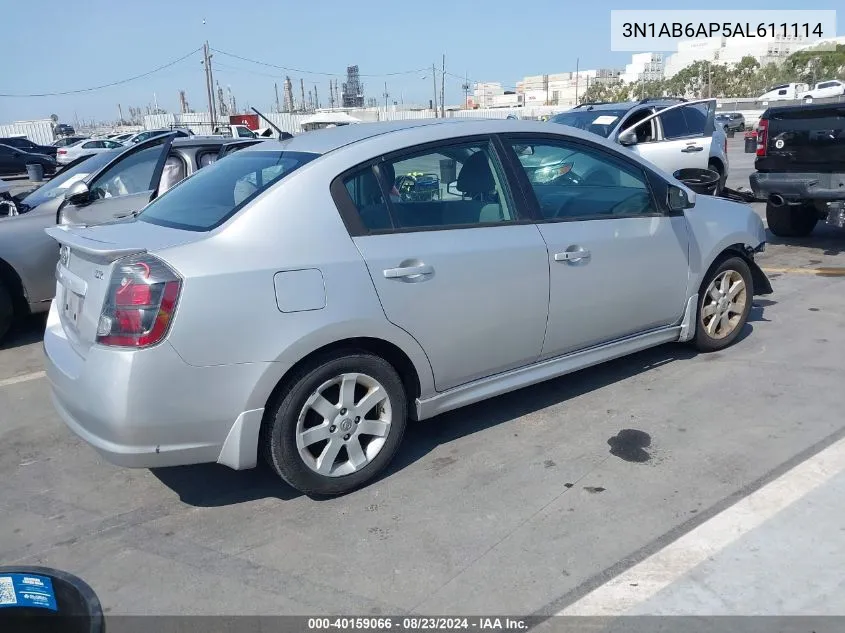 2010 Nissan Sentra 2.0Sr VIN: 3N1AB6AP5AL611114 Lot: 40159066