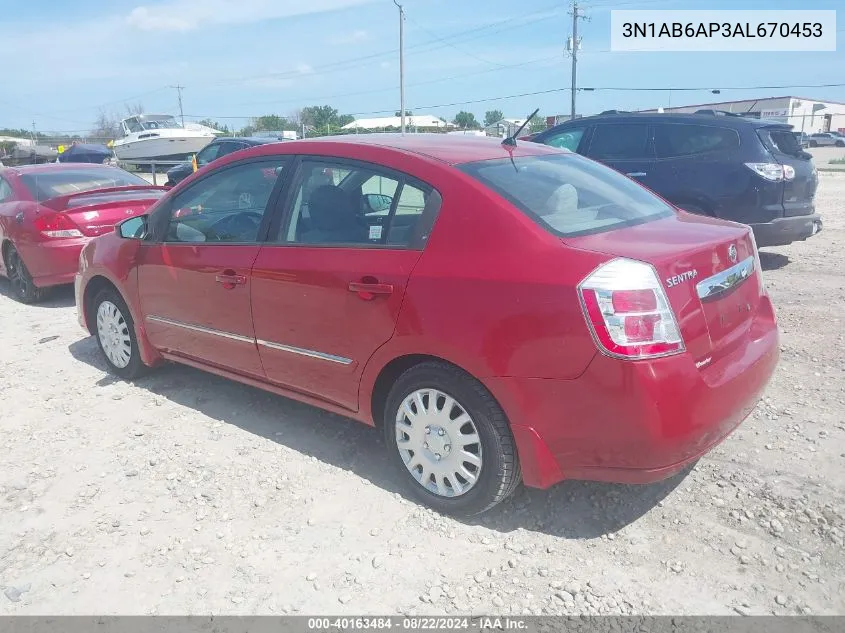 3N1AB6AP3AL670453 2010 Nissan Sentra 2.0S