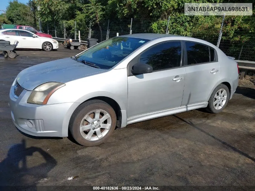 2010 Nissan Sentra 2.0Sr VIN: 3N1AB6AP9AL698631 Lot: 40182636