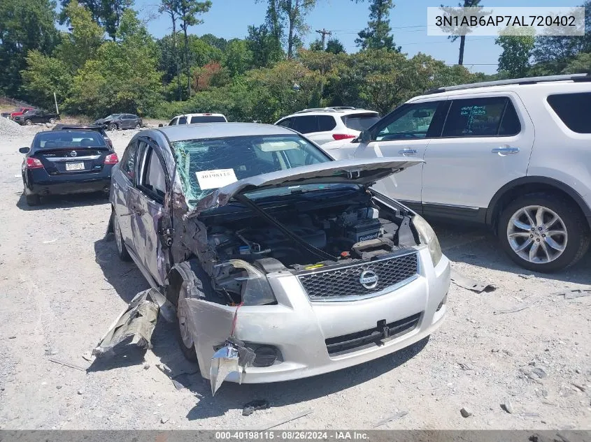 2010 Nissan Sentra 2.0Sr VIN: 3N1AB6AP7AL720402 Lot: 40198115