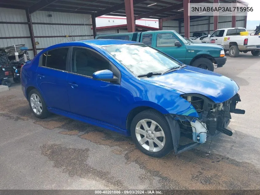 2010 Nissan Sentra 2.0/2.0S/Sr/2.0Sl VIN: 3N1AB6AP3AL715956 Lot: 40201886