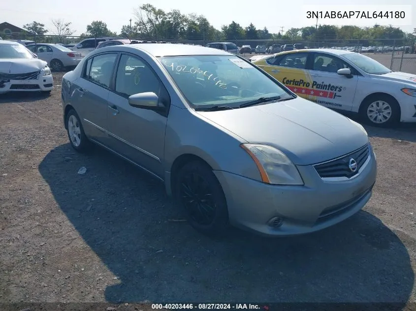 2010 Nissan Sentra 2.0S VIN: 3N1AB6AP7AL644180 Lot: 40203446