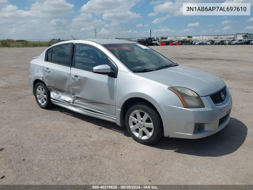 2010 Nissan Sentra 2.0Sr VIN: 3N1AB6AP7AL697610 Lot: 40219626