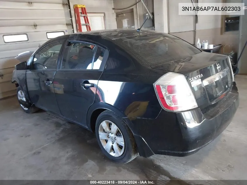 2010 Nissan Sentra 2.0/2.0S/Sr/2.0Sl VIN: 3N1AB6AP7AL602303 Lot: 40223418