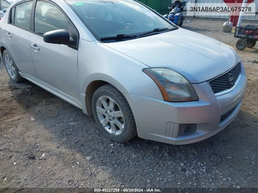 2010 Nissan Sentra 2.0Sr VIN: 3N1AB6AP3AL675278 Lot: 40227258