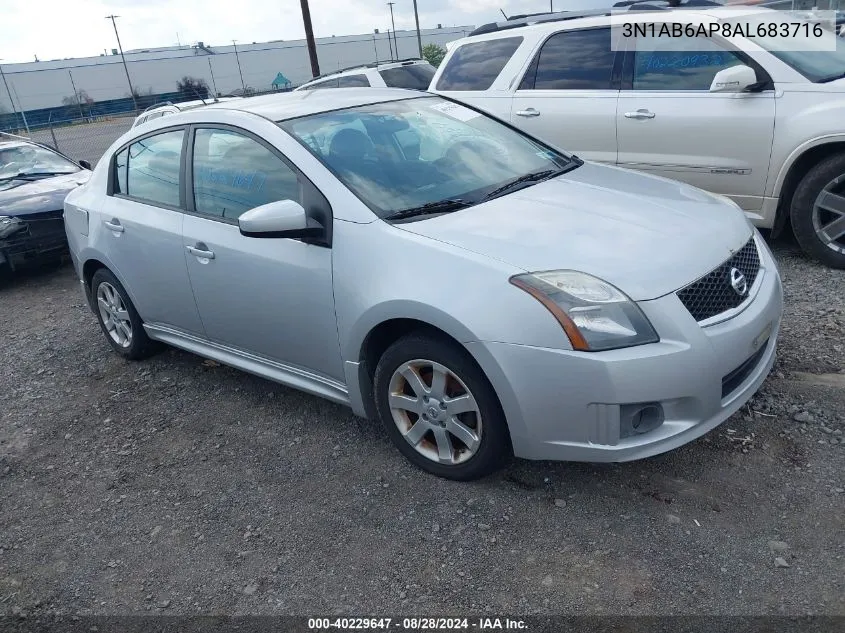 2010 Nissan Sentra 2.0Sr VIN: 3N1AB6AP8AL683716 Lot: 40229647