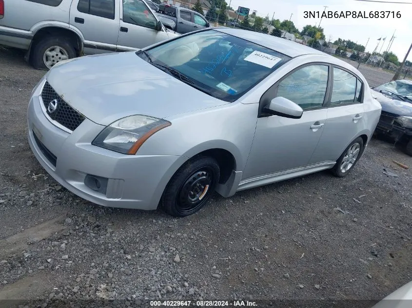 2010 Nissan Sentra 2.0Sr VIN: 3N1AB6AP8AL683716 Lot: 40229647