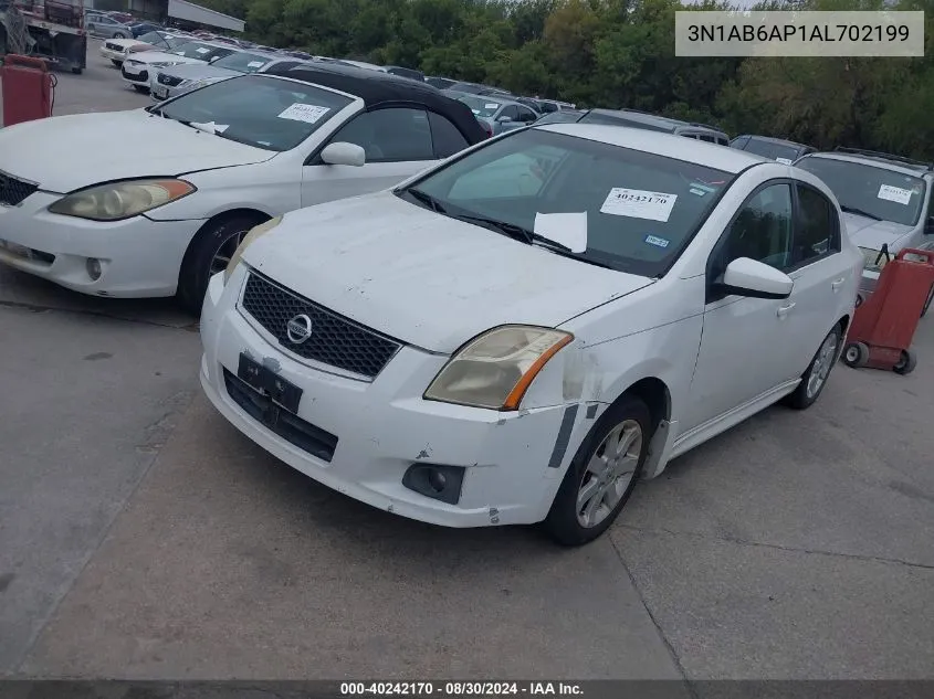 2010 Nissan Sentra 2.0Sr VIN: 3N1AB6AP1AL702199 Lot: 40242170