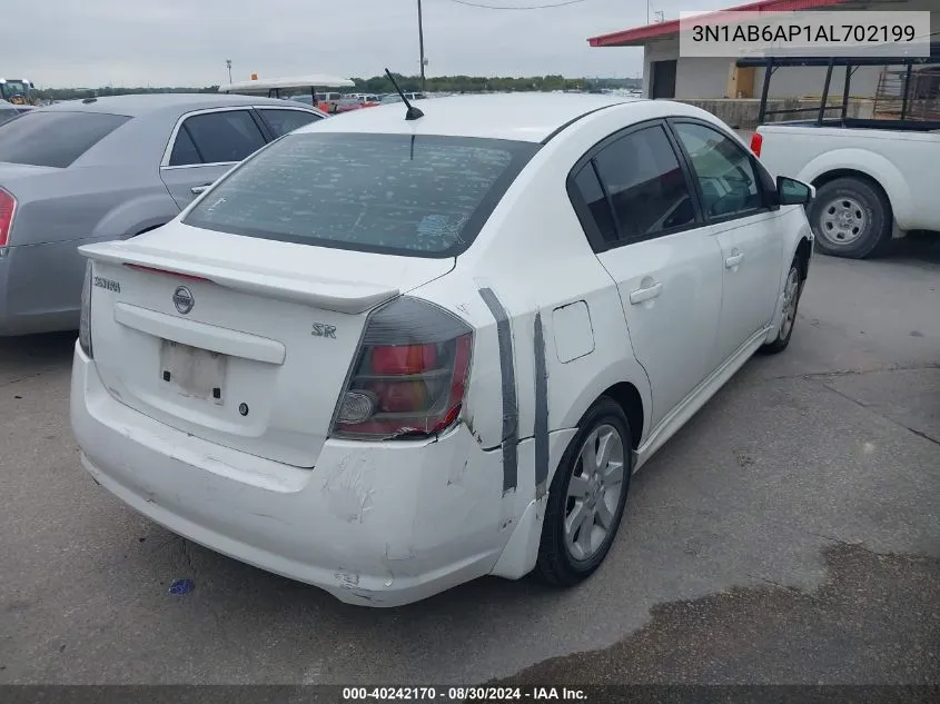 2010 Nissan Sentra 2.0Sr VIN: 3N1AB6AP1AL702199 Lot: 40242170