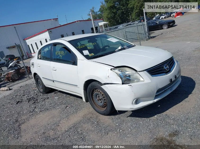 2010 Nissan Sentra 2.0S VIN: 3N1AB6AP5AL714114 Lot: 40249461