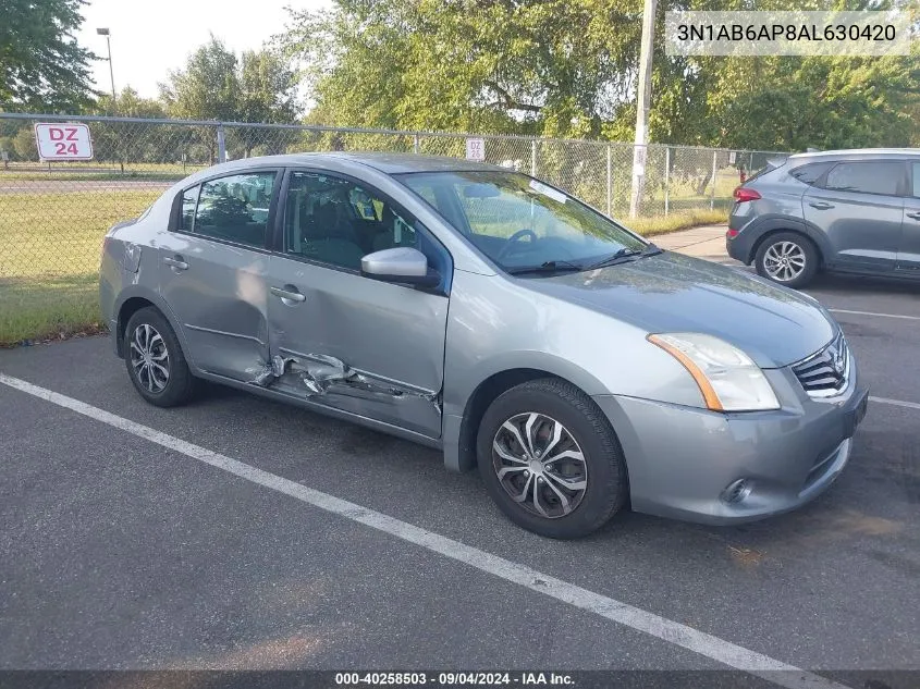 2010 Nissan Sentra 2.0 VIN: 3N1AB6AP8AL630420 Lot: 40258503