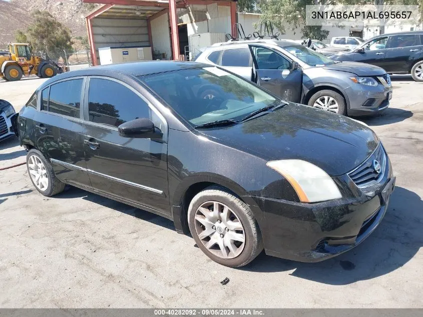 2010 Nissan Sentra 2.0S VIN: 3N1AB6AP1AL695657 Lot: 40282092