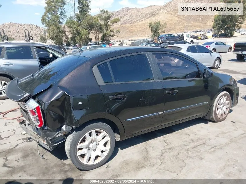 2010 Nissan Sentra 2.0S VIN: 3N1AB6AP1AL695657 Lot: 40282092