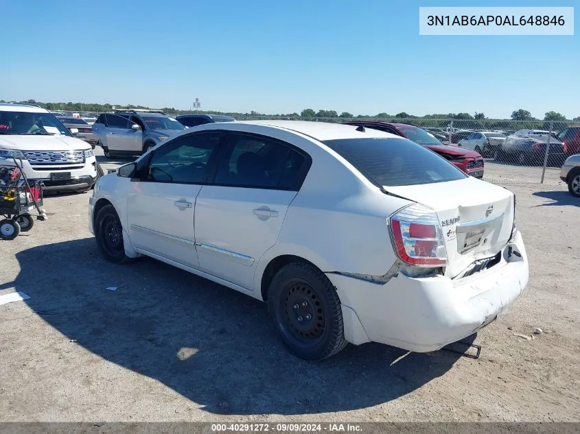 3N1AB6AP0AL648846 2010 Nissan Sentra 2.0S