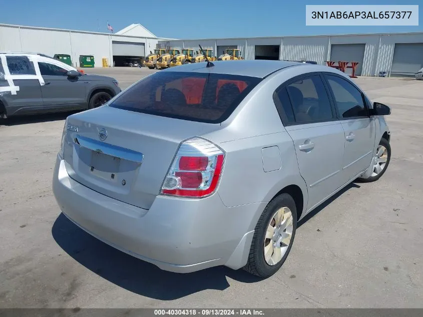 2010 Nissan Sentra 2.0 VIN: 3N1AB6AP3AL657377 Lot: 40304318