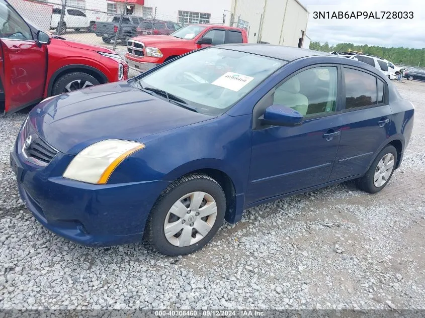 2010 Nissan Sentra 2.0 VIN: 3N1AB6AP9AL728033 Lot: 40308460