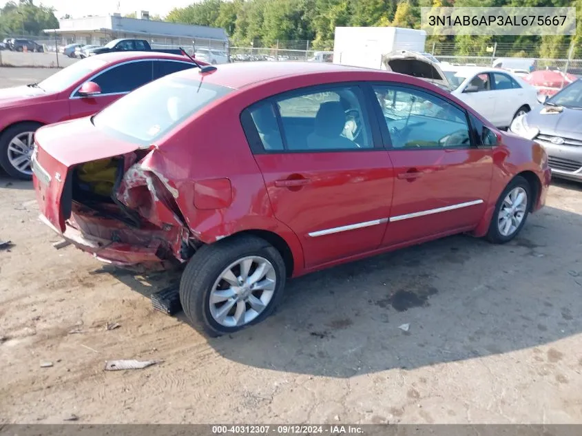 2010 Nissan Sentra 2.0Sl VIN: 3N1AB6AP3AL675667 Lot: 40312307