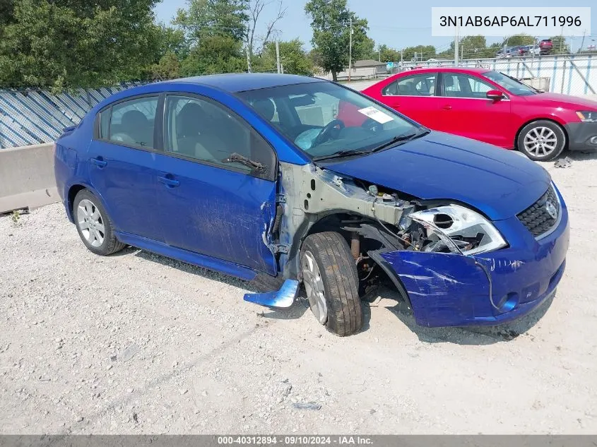 2010 Nissan Sentra 2.0Sr VIN: 3N1AB6AP6AL711996 Lot: 40312894