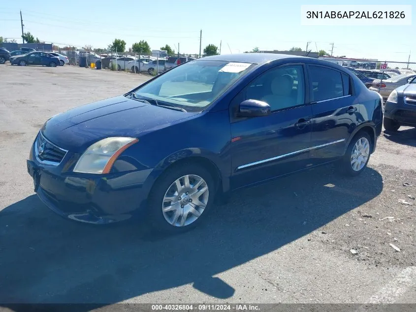 2010 Nissan Sentra 2.0S VIN: 3N1AB6AP2AL621826 Lot: 40326804