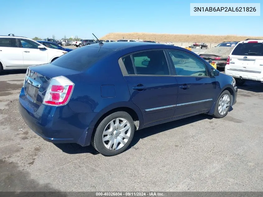 2010 Nissan Sentra 2.0S VIN: 3N1AB6AP2AL621826 Lot: 40326804