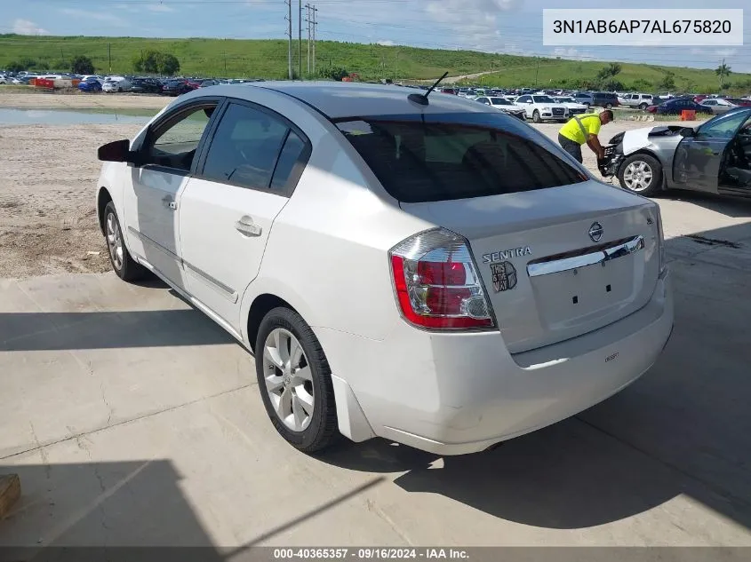 2010 Nissan Sentra 2.0Sl VIN: 3N1AB6AP7AL675820 Lot: 40365357