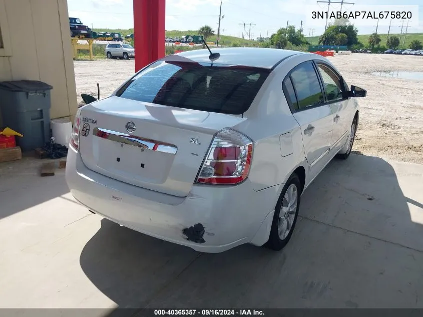 2010 Nissan Sentra 2.0Sl VIN: 3N1AB6AP7AL675820 Lot: 40365357