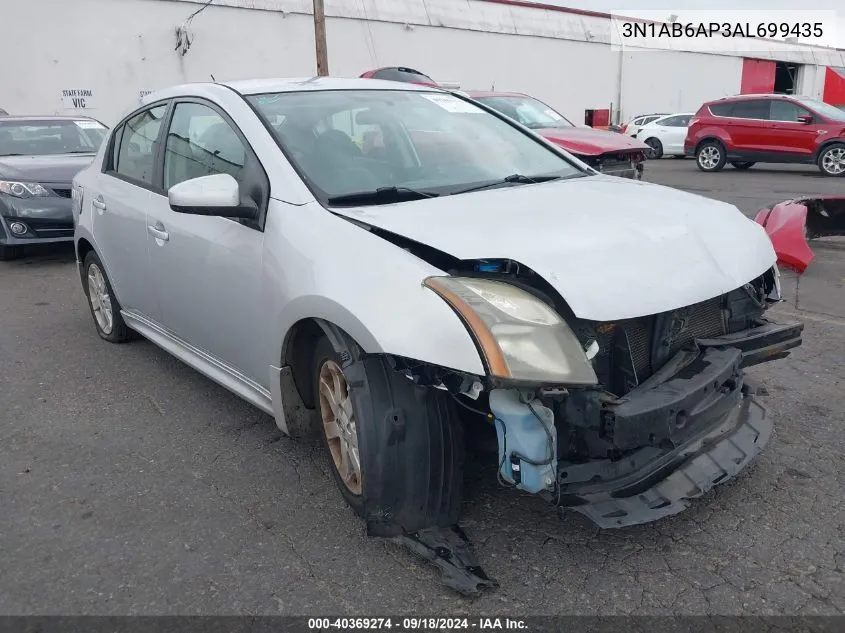 2010 Nissan Sentra 2.0Sr VIN: 3N1AB6AP3AL699435 Lot: 40369274