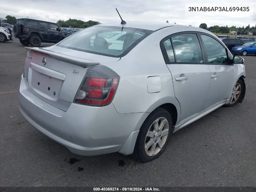 2010 Nissan Sentra 2.0Sr VIN: 3N1AB6AP3AL699435 Lot: 40369274