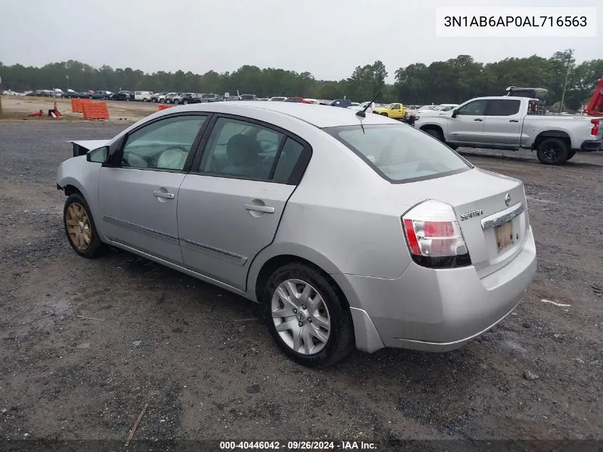 2010 Nissan Sentra 2.0S VIN: 3N1AB6AP0AL716563 Lot: 40446042