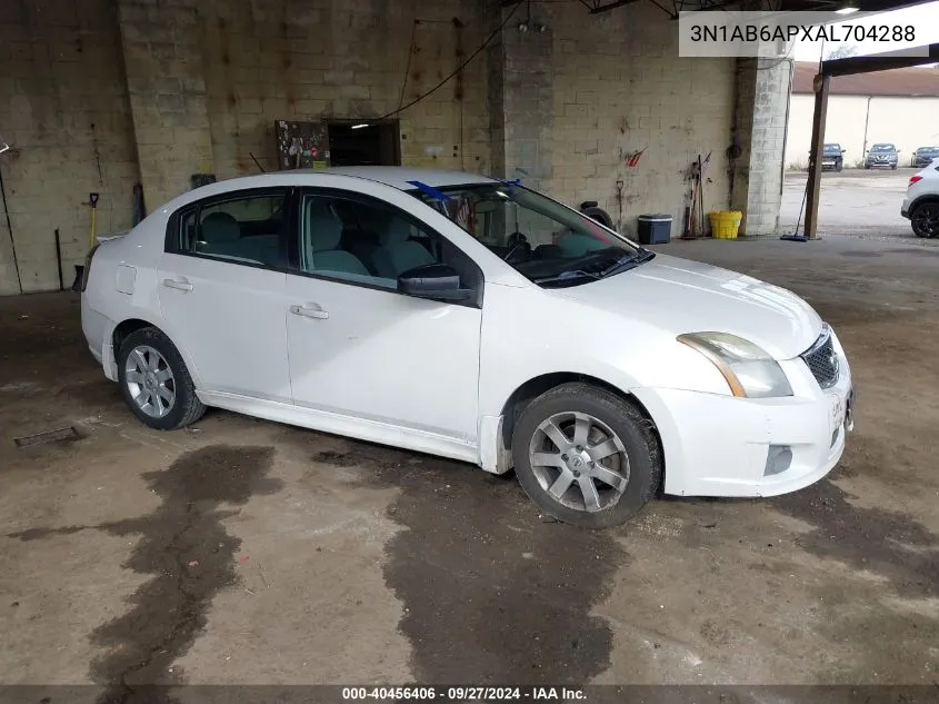 2010 Nissan Sentra 2.0Sr VIN: 3N1AB6APXAL704288 Lot: 40456406