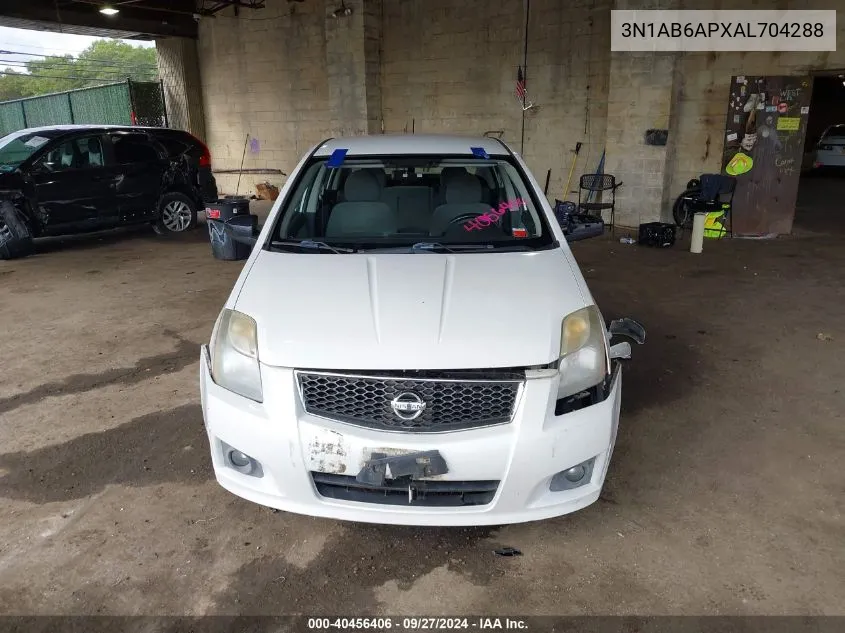 2010 Nissan Sentra 2.0Sr VIN: 3N1AB6APXAL704288 Lot: 40456406