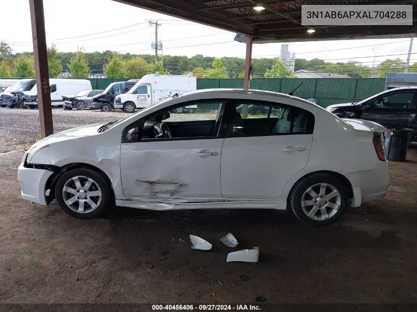 2010 Nissan Sentra 2.0Sr VIN: 3N1AB6APXAL704288 Lot: 40456406