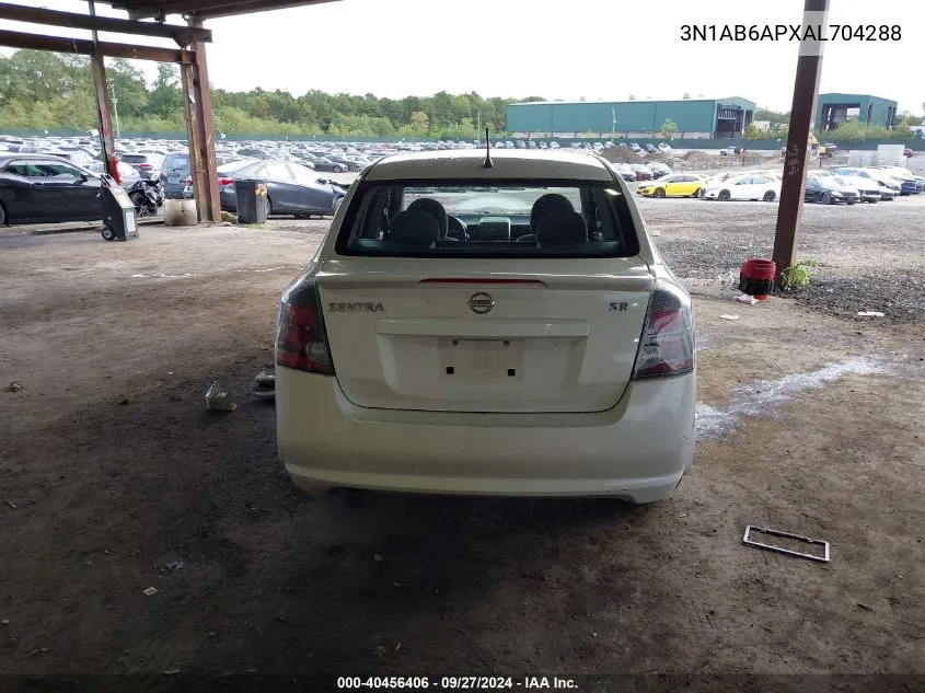 2010 Nissan Sentra 2.0Sr VIN: 3N1AB6APXAL704288 Lot: 40456406