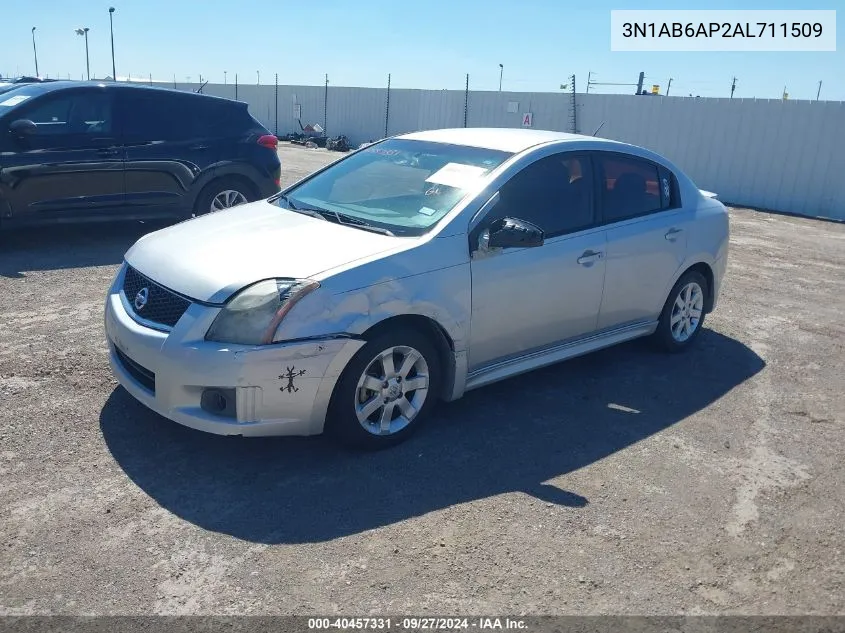 2010 Nissan Sentra 2.0Sr VIN: 3N1AB6AP2AL711509 Lot: 40457331