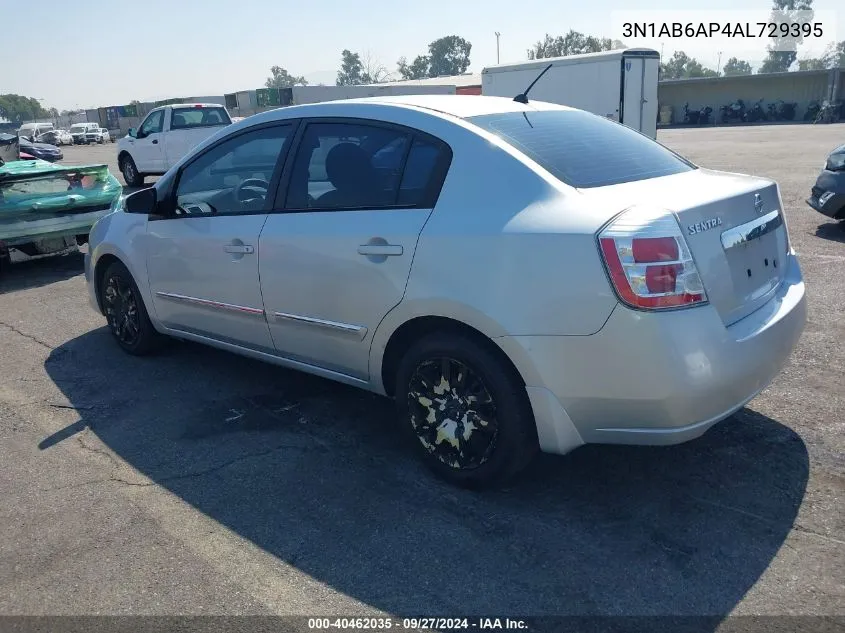 2010 Nissan Sentra 2.0S VIN: 3N1AB6AP4AL729395 Lot: 40462035