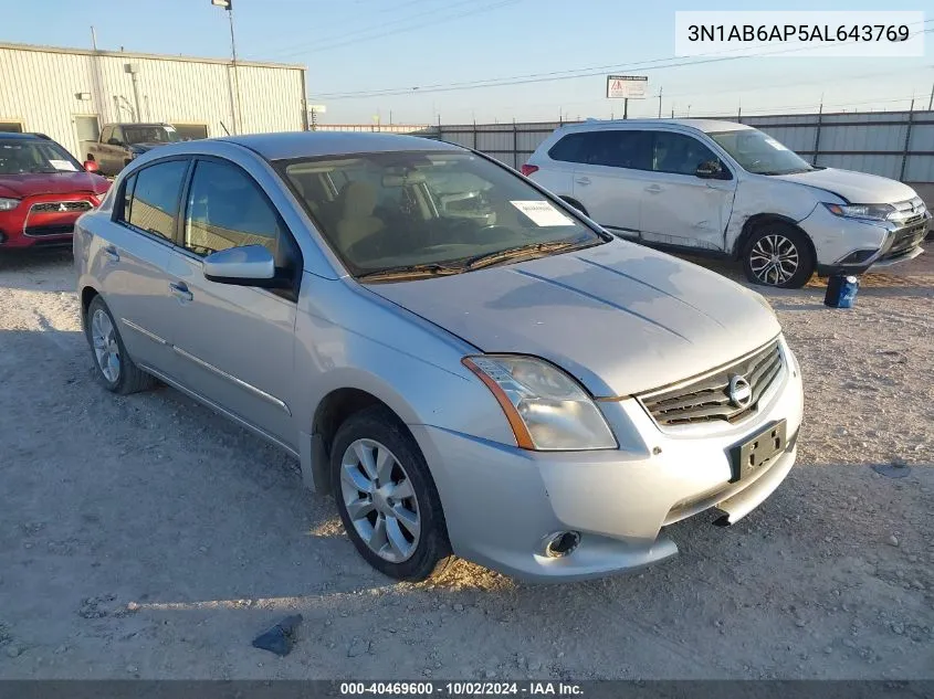 2010 Nissan Sentra 2.0Sl VIN: 3N1AB6AP5AL643769 Lot: 40469600