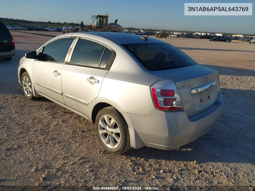 2010 Nissan Sentra 2.0Sl VIN: 3N1AB6AP5AL643769 Lot: 40469600