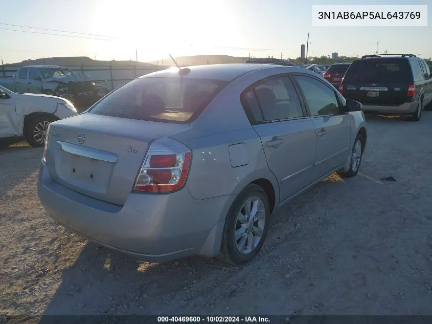 2010 Nissan Sentra 2.0Sl VIN: 3N1AB6AP5AL643769 Lot: 40469600